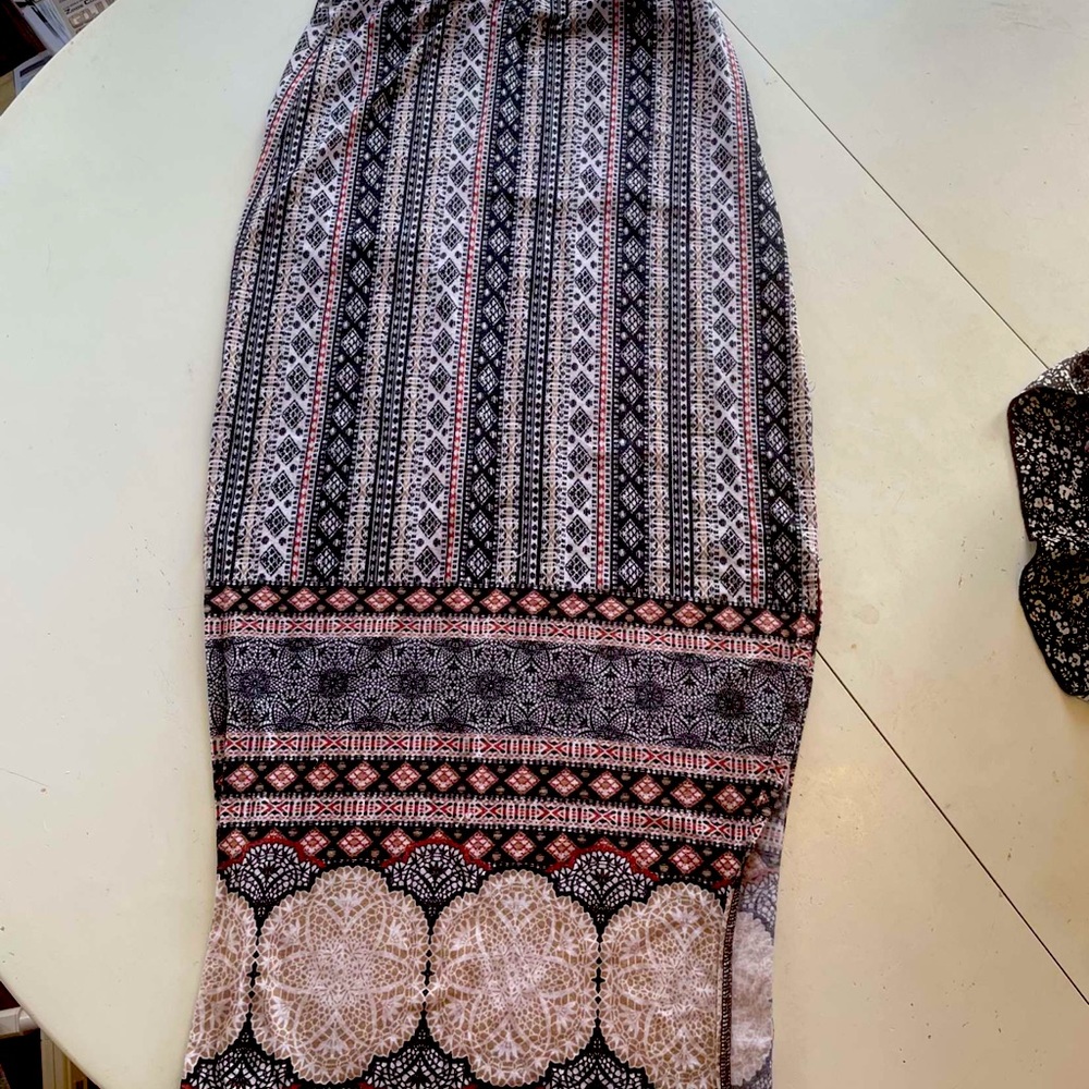 Unique Pattern Maxi Skirt
